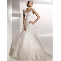 Elegant Trumpet Mermaid Sweetheart Straps Sweep Brush Train Lace Tulle Wedding Dress